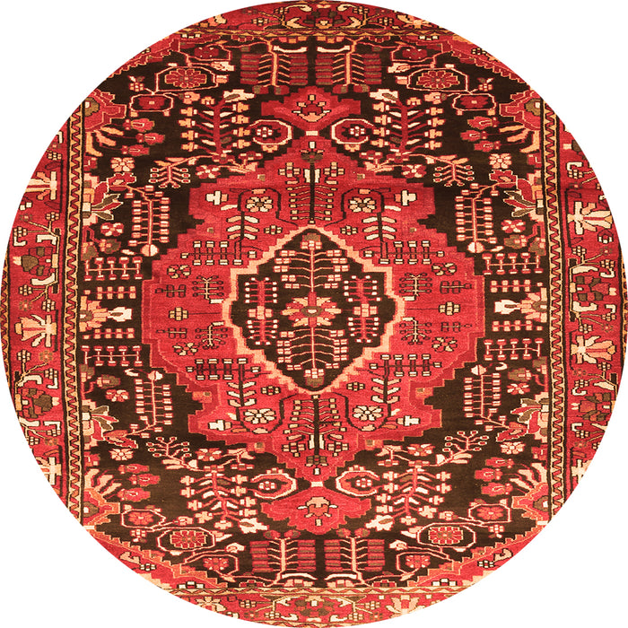 Square Persian Orange Traditional Rug, tr594org