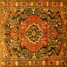 Square Persian Yellow Traditional Rug, tr594yw