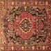 Square Machine Washable Persian Brown Traditional Rug, wshtr594brn