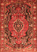 Serging Thickness of Machine Washable Persian Orange Traditional Area Rugs, wshtr594org