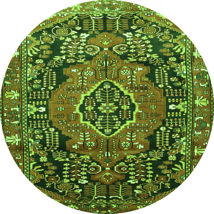 Machine Washable Persian Green Traditional Area Rugs, wshtr594grn