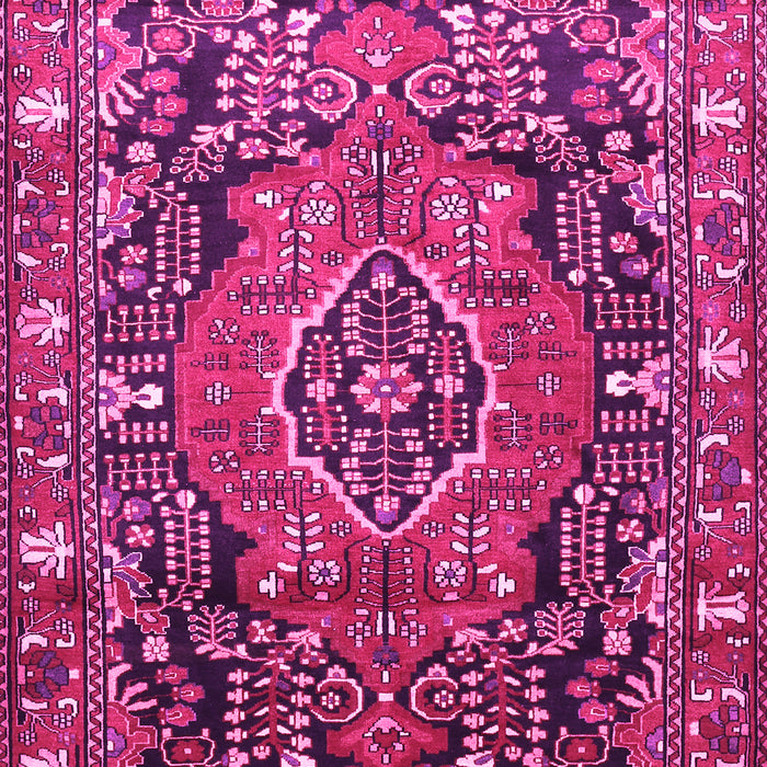 Machine Washable Persian Pink Traditional Rug, wshtr594pnk