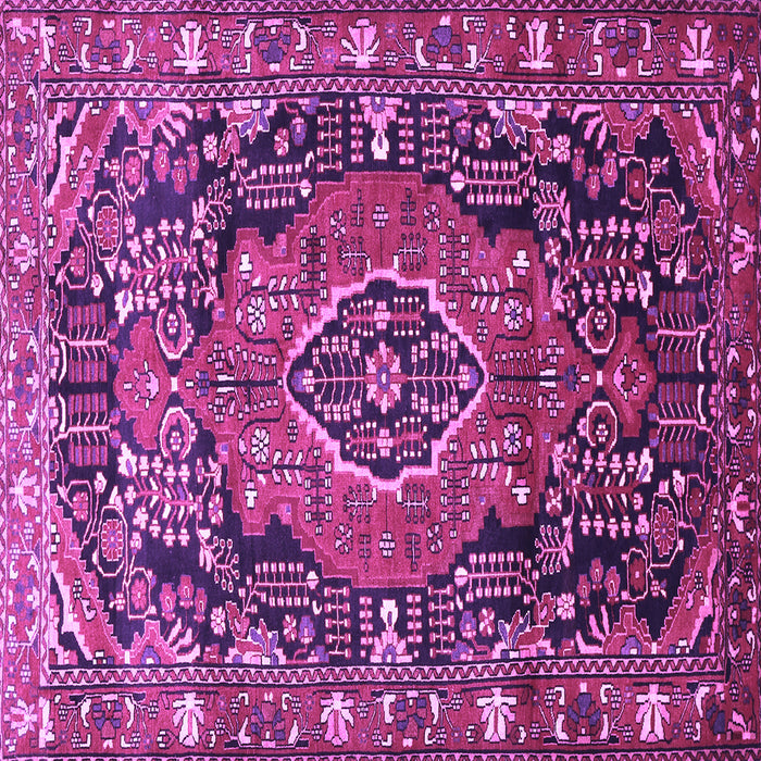 Square Persian Purple Traditional Rug, tr594pur