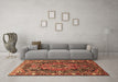 Machine Washable Persian Brown Traditional Rug in a Living Room,, wshtr594brn
