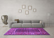 Machine Washable Persian Purple Traditional Area Rugs in a Living Room, wshtr595pur