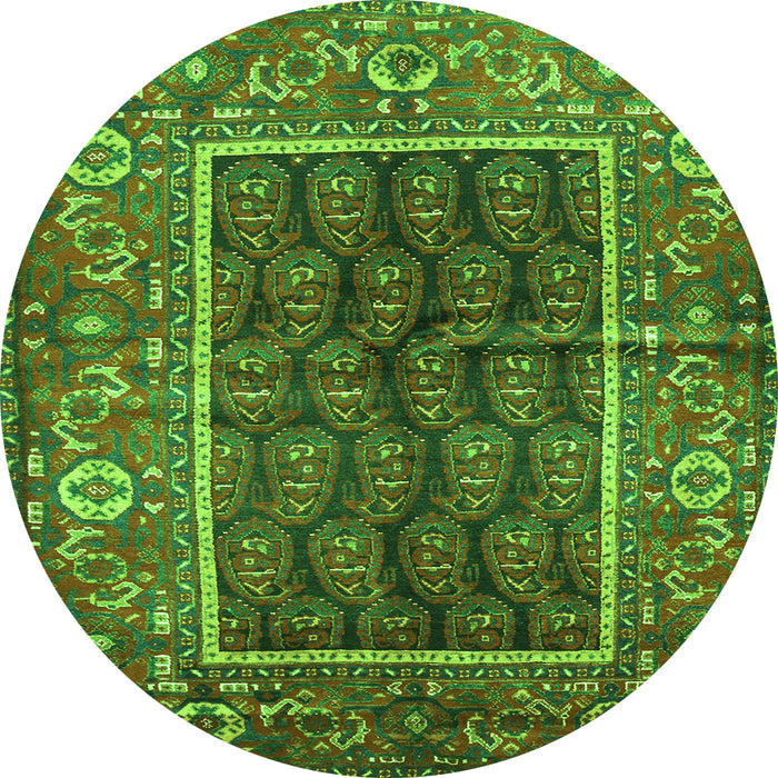 Machine Washable Persian Green Traditional Area Rugs, wshtr595grn