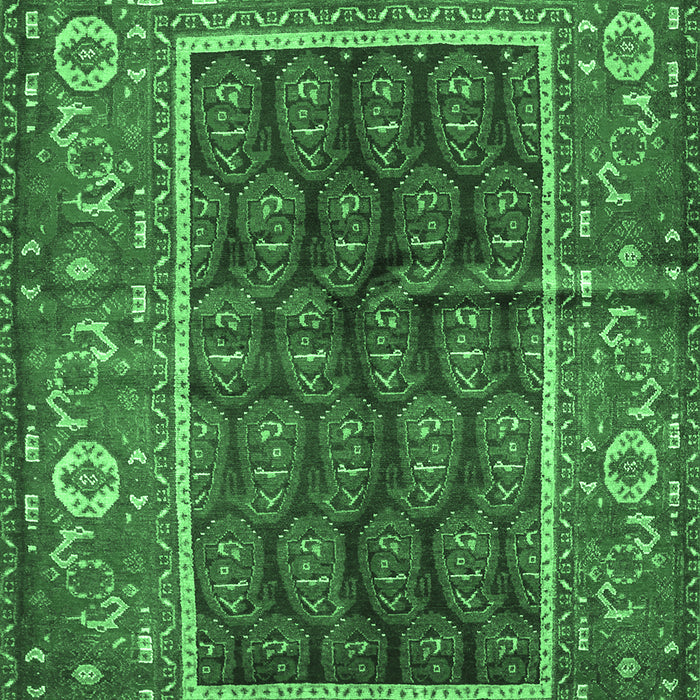 Machine Washable Persian Emerald Green Traditional Area Rugs, wshtr595emgrn