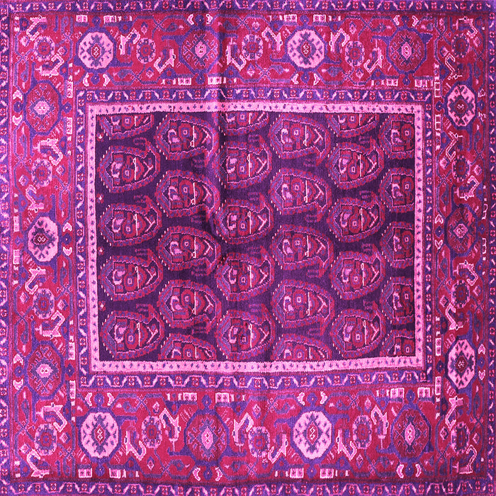 Square Machine Washable Persian Pink Traditional Rug, wshtr595pnk