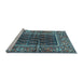 Sideview of Machine Washable Persian Light Blue Traditional Rug, wshtr595lblu
