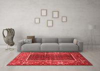 Machine Washable Persian Red Traditional Rug, wshtr595red