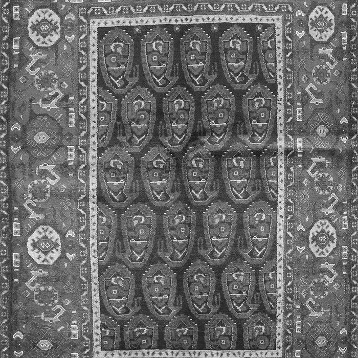 Serging Thickness of Machine Washable Persian Gray Traditional Rug, wshtr595gry