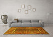 Machine Washable Persian Yellow Traditional Rug in a Living Room, wshtr595yw