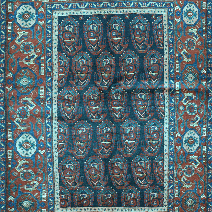 Machine Washable Persian Light Blue Traditional Rug, wshtr595lblu