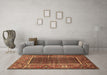 Machine Washable Persian Brown Traditional Rug in a Living Room,, wshtr595brn