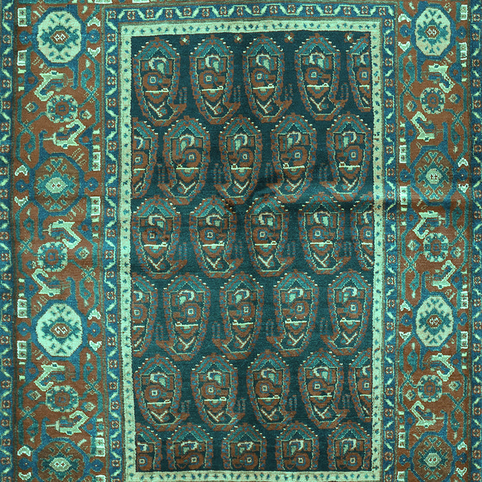 Machine Washable Persian Turquoise Traditional Area Rugs, wshtr595turq