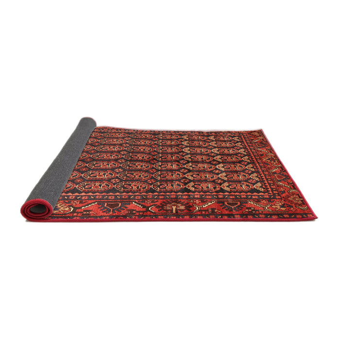Sideview of Traditional Sienna Brown Persian Rug, tr596