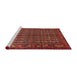 Sideview of Machine Washable Traditional Sienna Brown Rug, wshtr596