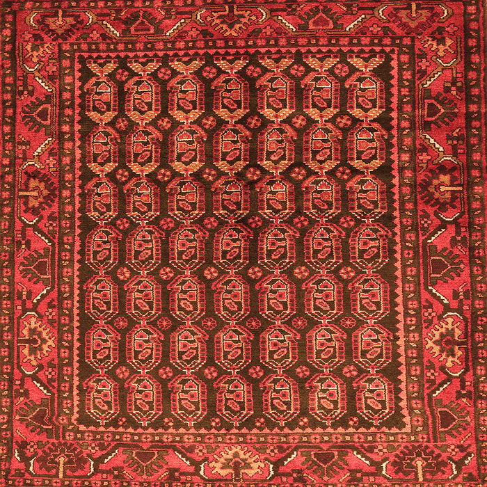 Serging Thickness of Persian Orange Traditional Rug, tr596org