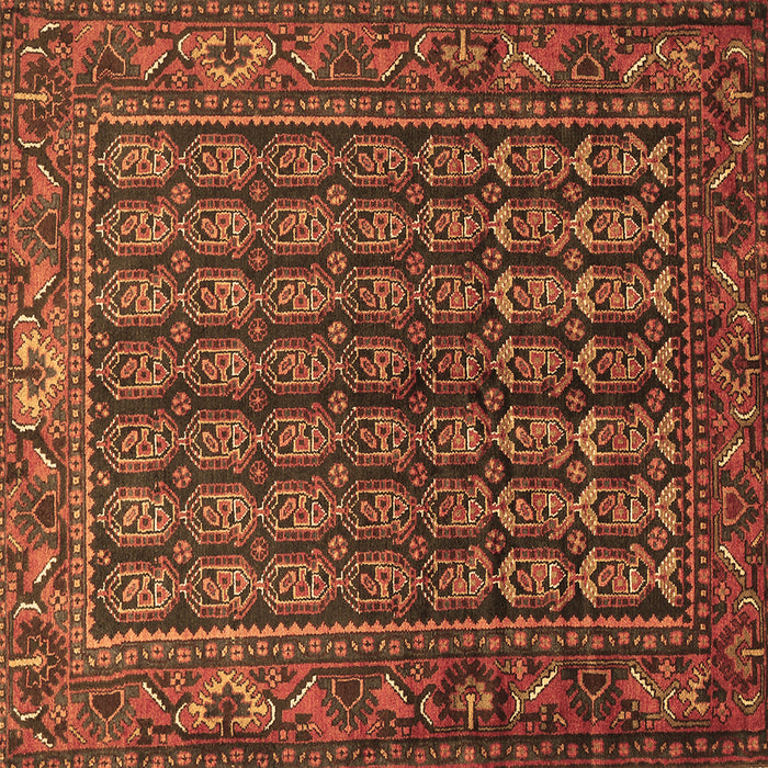 Square Persian Brown Traditional Rug, tr596brn