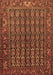 Machine Washable Persian Brown Traditional Rug, wshtr596brn