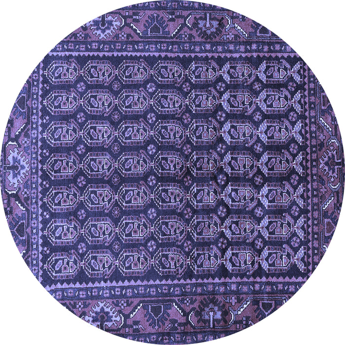 Round Machine Washable Persian Blue Traditional Rug, wshtr596blu