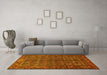 Machine Washable Persian Yellow Traditional Rug in a Living Room, wshtr596yw