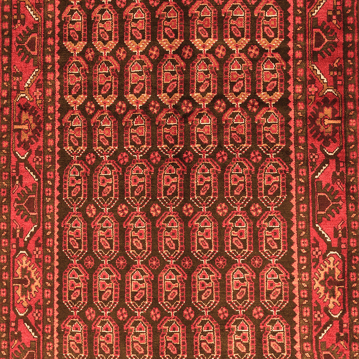 Serging Thickness of Machine Washable Persian Orange Traditional Area Rugs, wshtr596org