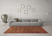 Machine Washable Persian Brown Traditional Rug in a Living Room,, wshtr596brn