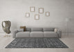 Machine Washable Persian Gray Traditional Rug in a Living Room,, wshtr596gry