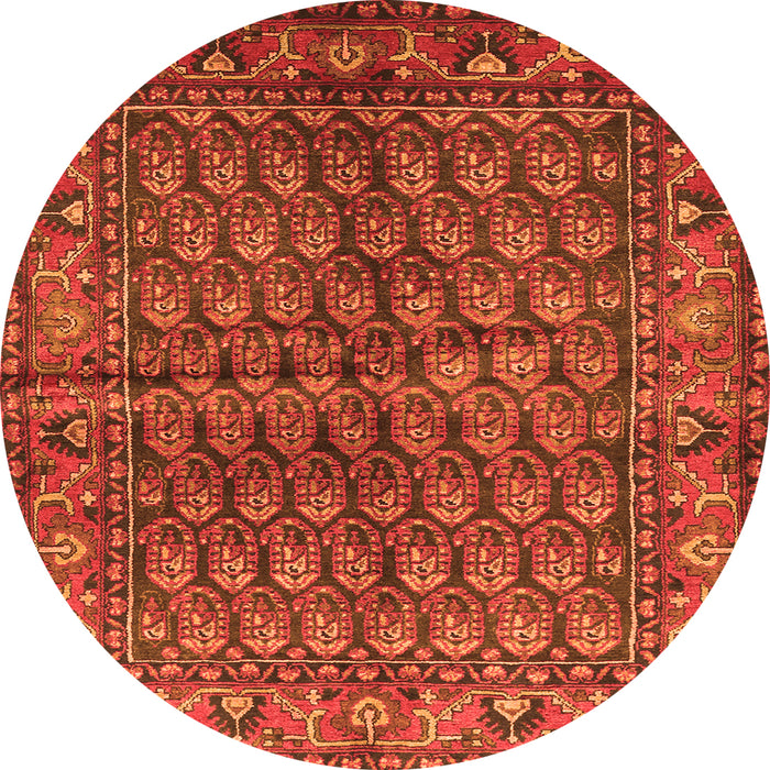 Machine Washable Persian Orange Traditional Area Rugs, wshtr597org