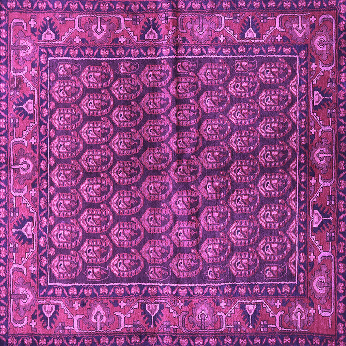 Square Persian Purple Traditional Rug, tr597pur