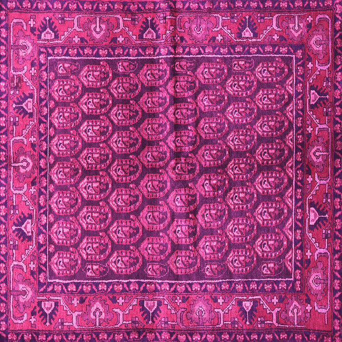 Square Persian Pink Traditional Rug, tr597pnk