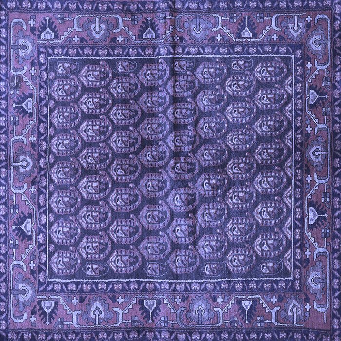 Square Persian Blue Traditional Rug, tr597blu