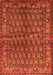 Serging Thickness of Machine Washable Persian Orange Traditional Area Rugs, wshtr597org