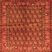 Serging Thickness of Persian Orange Traditional Rug, tr597org