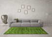 Machine Washable Persian Green Traditional Area Rugs in a Living Room,, wshtr597grn