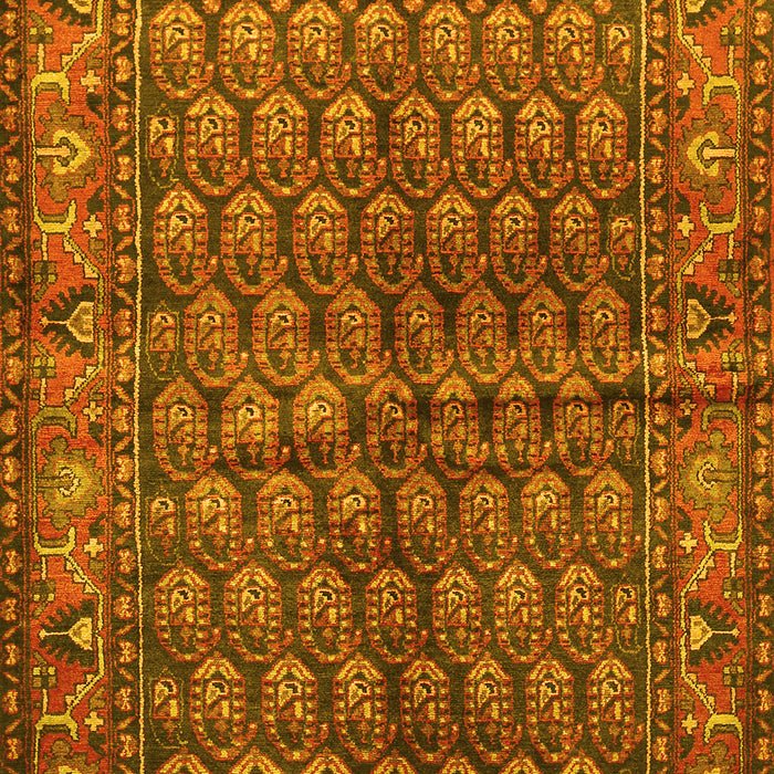 Machine Washable Persian Yellow Traditional Rug, wshtr597yw