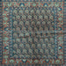 Square Machine Washable Persian Light Blue Traditional Rug, wshtr597lblu