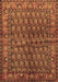 Machine Washable Persian Brown Traditional Rug, wshtr597brn