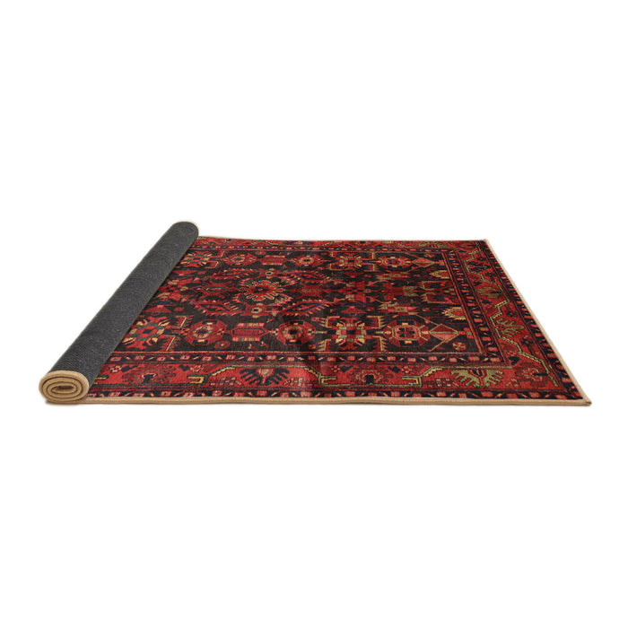 Sideview of Traditional Reddish Brown Persian Rug, tr598