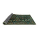 Sideview of Persian Turquoise Traditional Rug, tr598turq