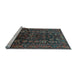 Sideview of Machine Washable Persian Light Blue Traditional Rug, wshtr598lblu