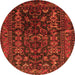 Square Persian Orange Traditional Rug, tr598org