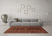 Machine Washable Persian Brown Traditional Rug in a Living Room,, wshtr598brn