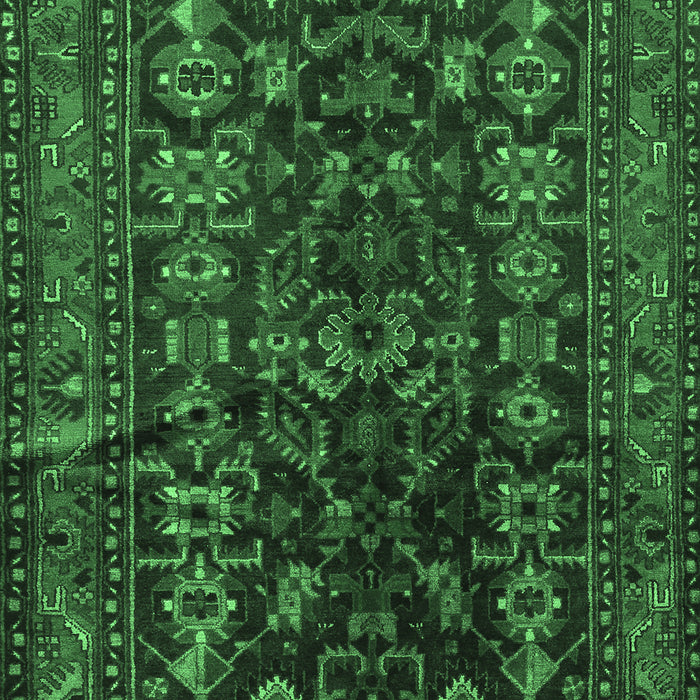 Machine Washable Persian Emerald Green Traditional Area Rugs, wshtr598emgrn