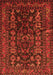 Serging Thickness of Machine Washable Persian Orange Traditional Area Rugs, wshtr598org