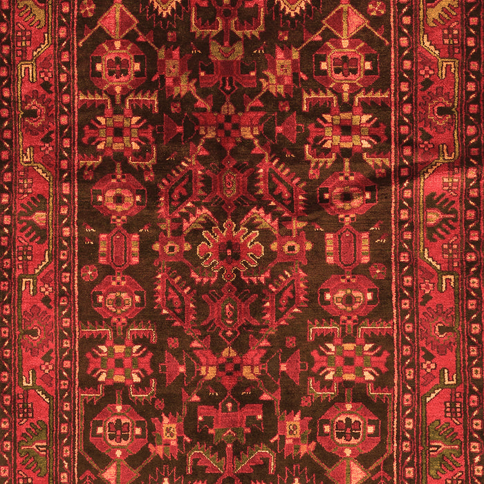 Serging Thickness of Machine Washable Persian Orange Traditional Area Rugs, wshtr598org
