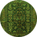 Machine Washable Persian Green Traditional Area Rugs, wshtr598grn