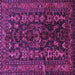 Square Machine Washable Persian Purple Traditional Area Rugs, wshtr598pur