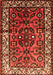 Serging Thickness of Machine Washable Persian Orange Traditional Area Rugs, wshtr599org